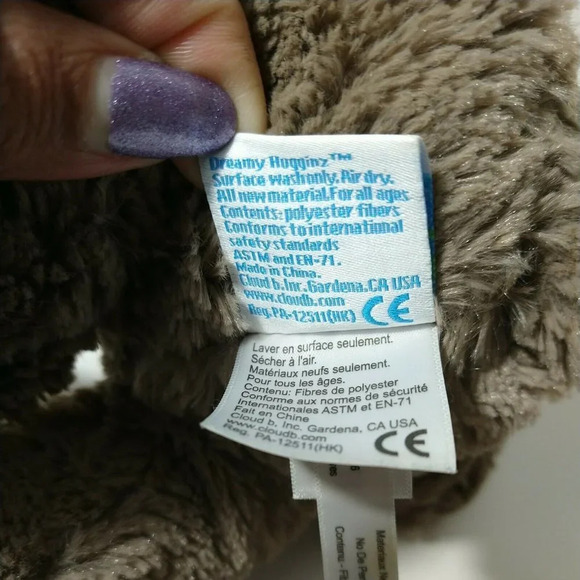 Cloud B Moose Dreamy Hugginz Plush Stuffed Animal Toy Brown Plaid 15 inch - Picture 6 of 7